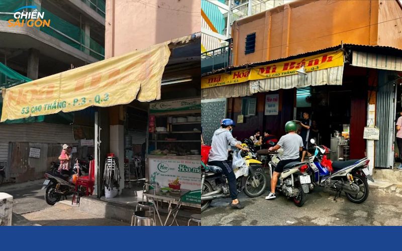 Không gian tiệm bánh mì Hòa Mã Quận 3