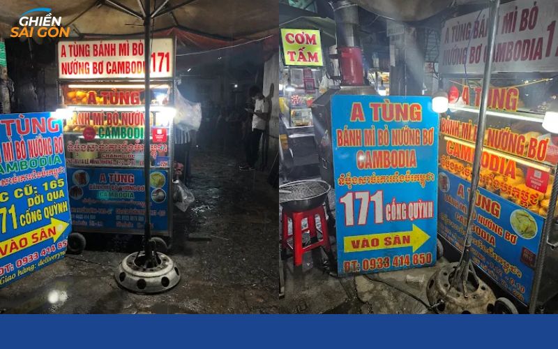 Bánh mì bò nướng bơ ngon khó cưỡng tại A Tùng