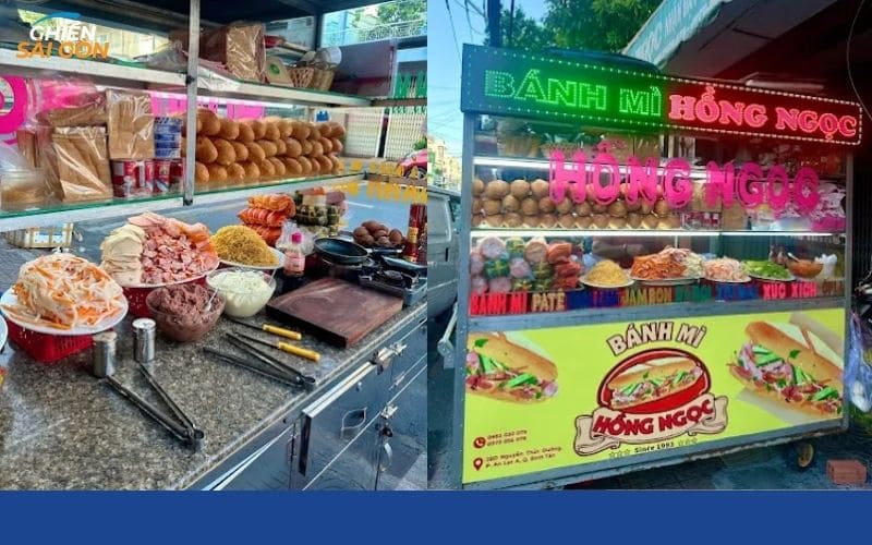 Không gian quầy bánh mì Hồng Ngọc sạch sẽ
