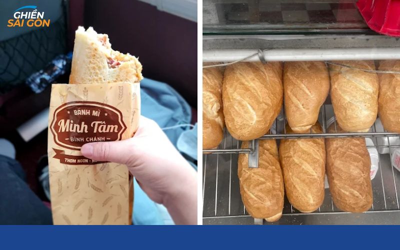 Bánh mì Minh Tâm với nhân đầy đặn