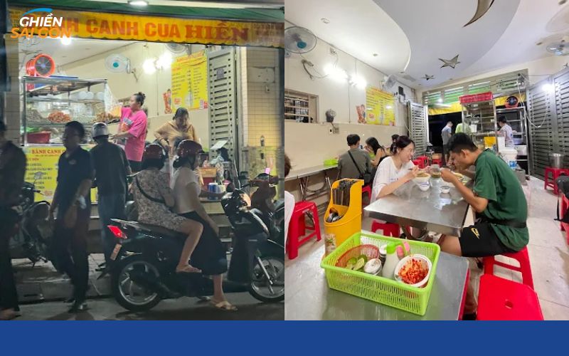 Không gian quán bánh canh cua Hiền Bình Thạnh