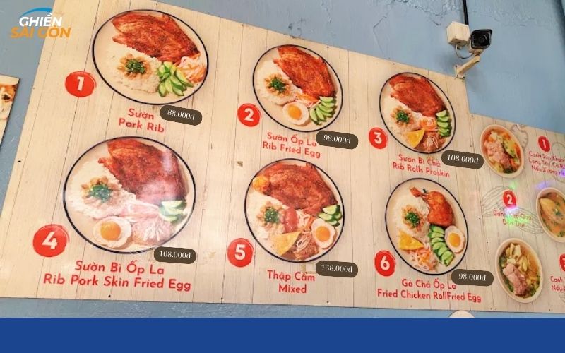 Sườn nướng cơm tấm Ba Ghiền